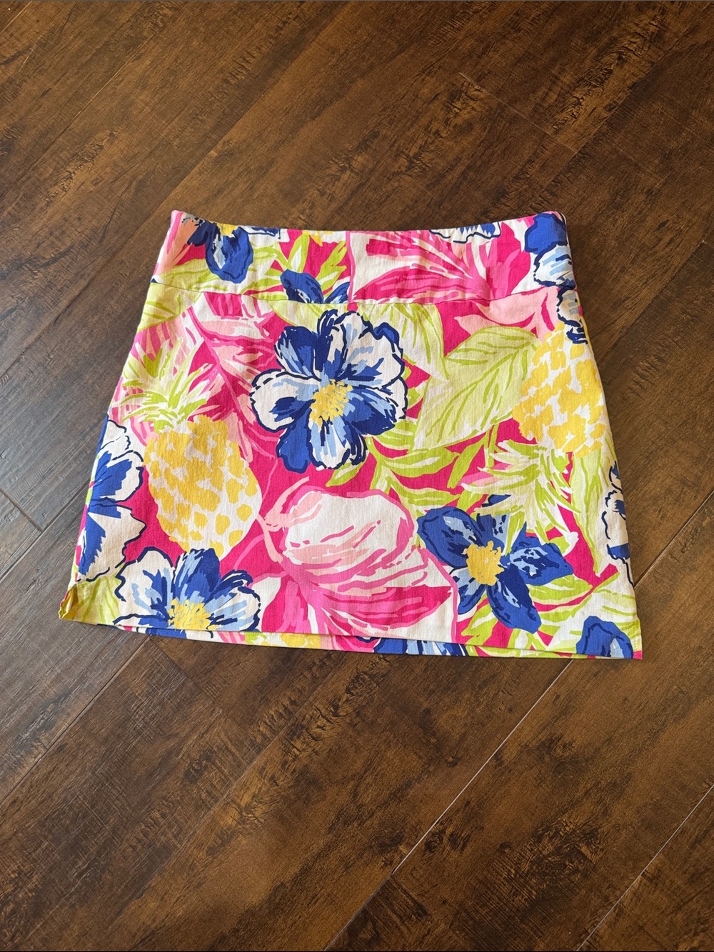 Rafaella Pink Floral Tropical Mini Skort sz small